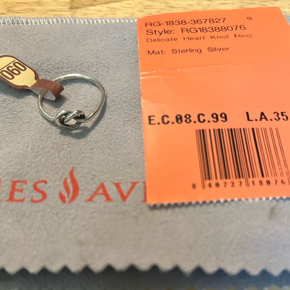 COPY - James Avery Delicate Heart Know Ring - Picture 1 of 3
